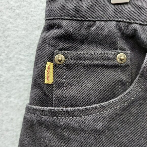 Bugle Boy Gold Crest Womens Black Cotton Pants Size 14 - Picture 4 of 6